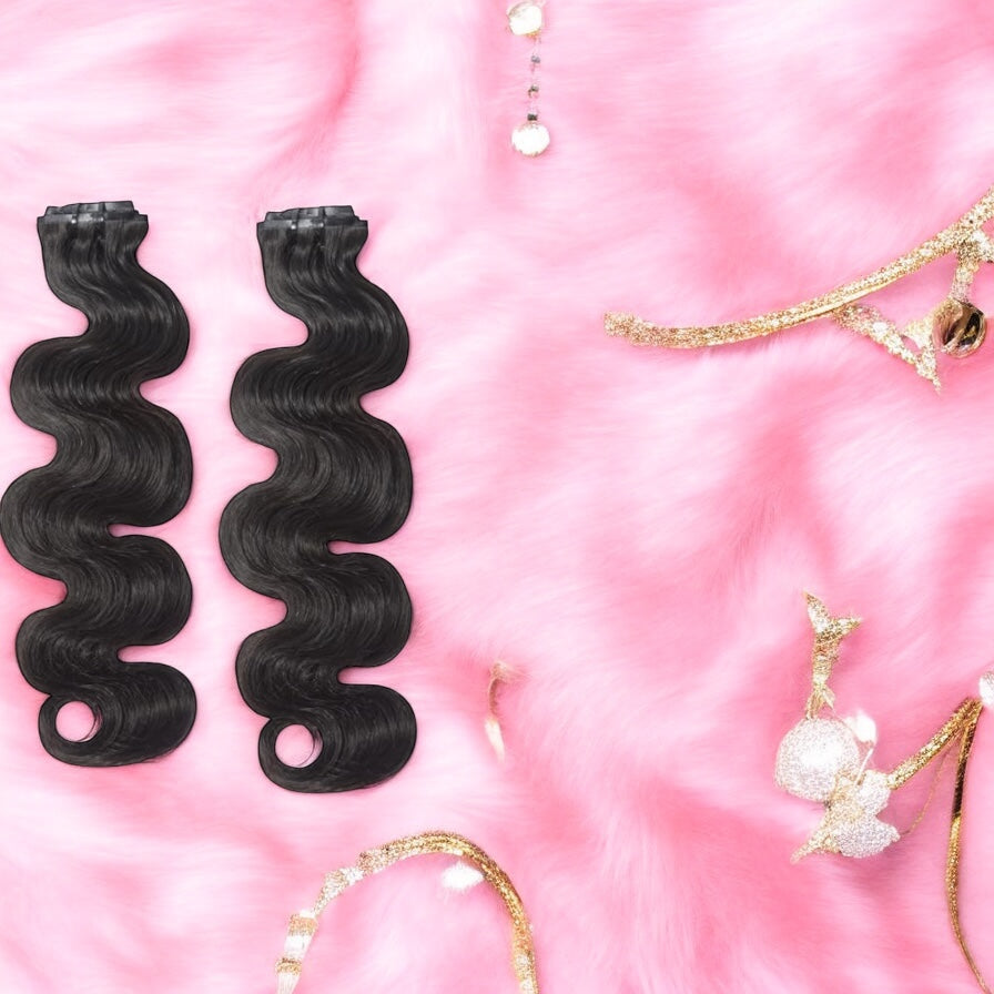 100% Raw Indian Body Wave Clip-in Extensions